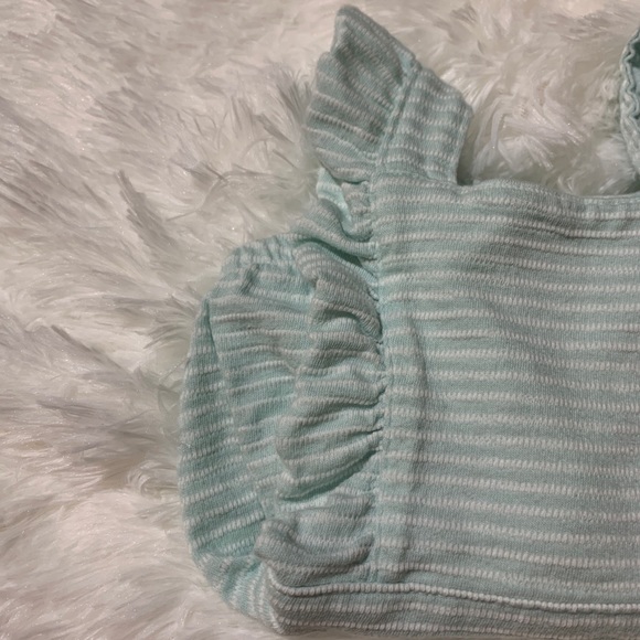 Cat &Jack gently used romper 0-3 months in teal. - Picture 2 of 4